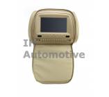 Cabecero 7". DVD / USB / SD. Cuero. Tela. Beige