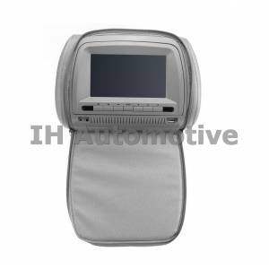 Cabecero 7". DVD / USB / SD. Tela. Gris