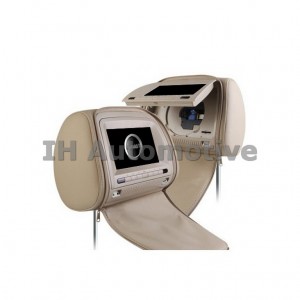 Cabecero 7". DVD / USB / SD. Cuero. Beige