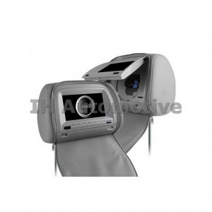 Cabecero 7". DVD / USB / SD. Cuero. Gris