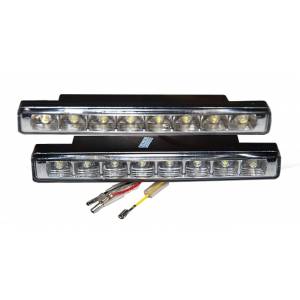 Conjunto faros luz día DRL blanco. 8 led.