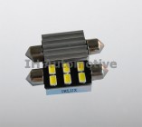 Bombilla led CANBUS C5W / Festoon con 6 smd 6530. 36 ó 39mm